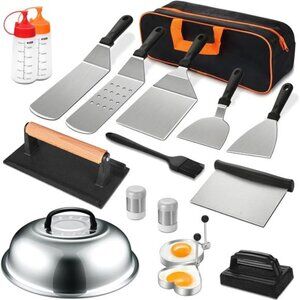 18PCS Griddle Accessories Kit, Flat Top Grill Accessories Set for Blackstone